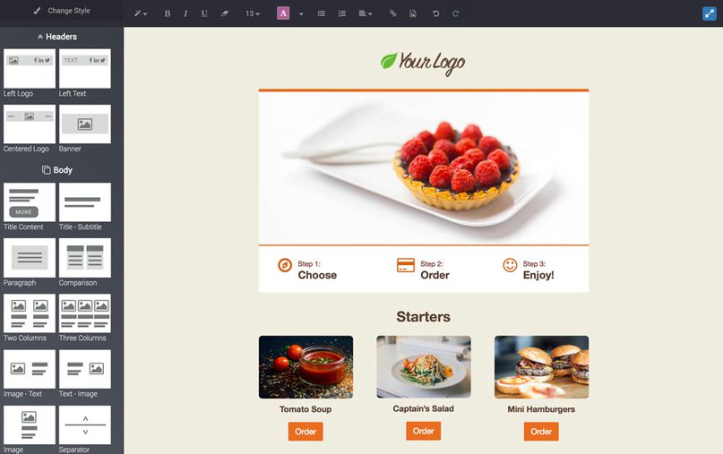 Odoo - Eksempel 1 for tre kolonner